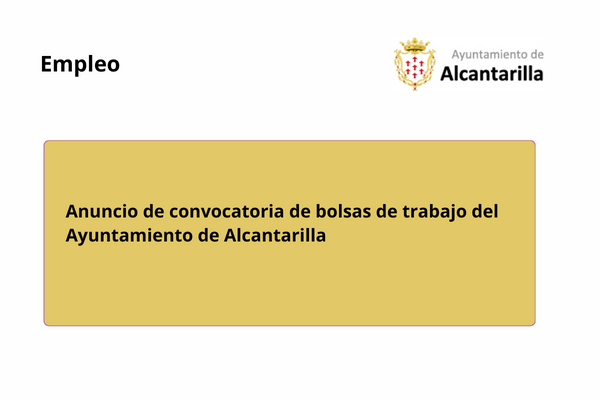 Empleo/Ayuntamiento de Alcantarilla